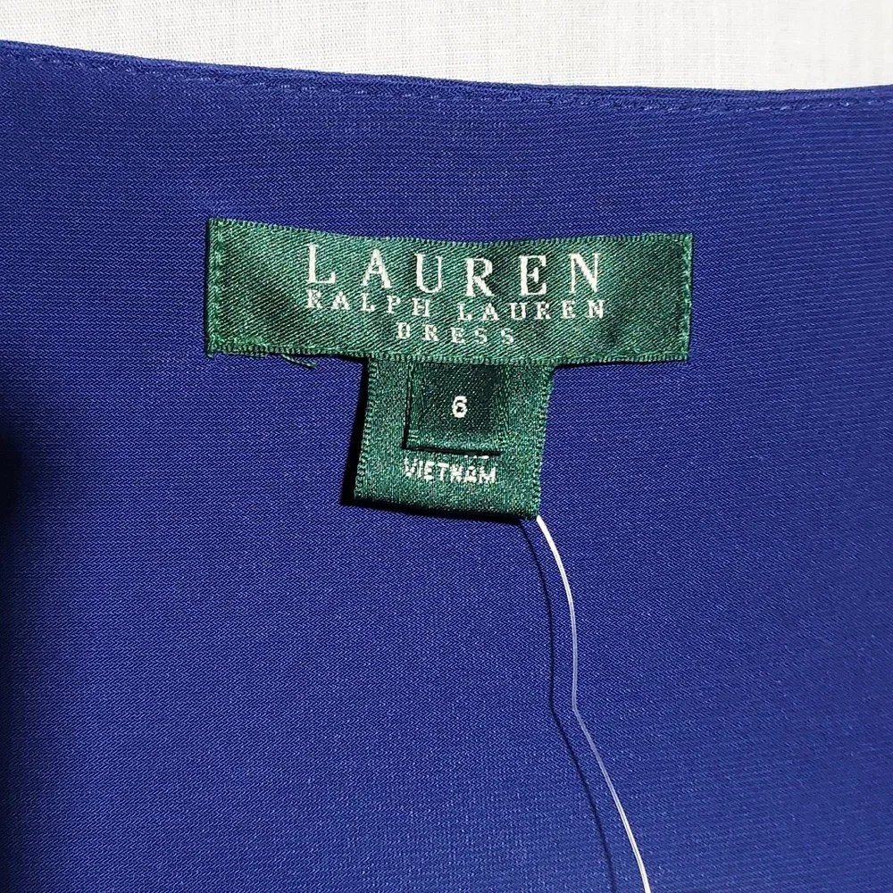 NWT Lauren Ralph Lauren Essentials Cannes Body Contour Sleeveless Dress Size 6‎